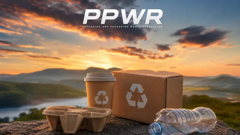 Illustration du règlement PPWR - Packaging and Packaging Waste Regulation